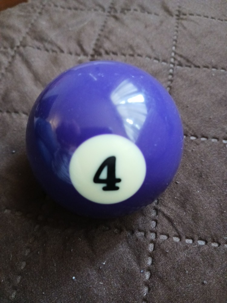 Vintage Replacement Pool Ball Billiards Purple Solid #4 Ball 2 1/4" Diameter VGC