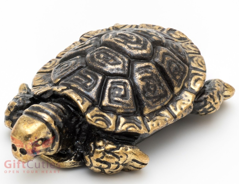 Solid Brass Figurine Water Sea Tortoise Turtle talisman IronWork