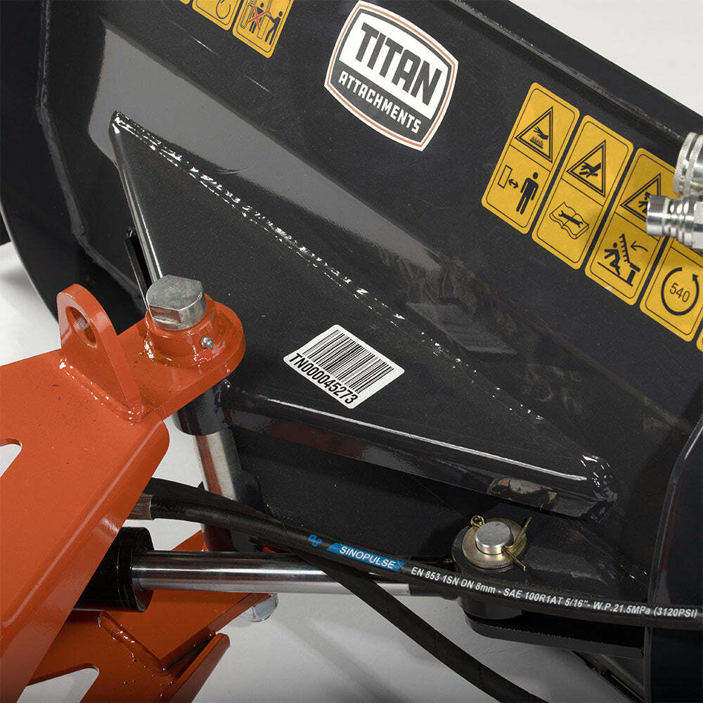 Titan Attachments 48" Hydraulic Dirt & Snow Pusher, Dozer Blade Mini Skid Steer
