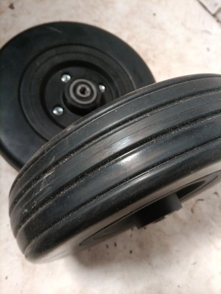 8x2 Black Solid Caster Wheel 638c2rs100 Bearing