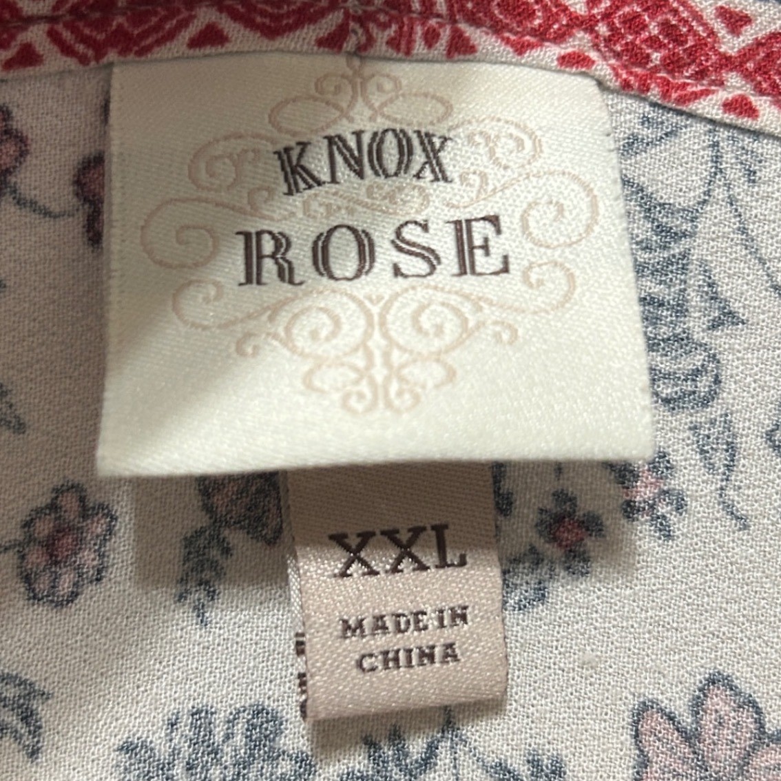 Knox Rose Womens Kimono XXL Cream Floral Paisley Boho Border Festival Hippie