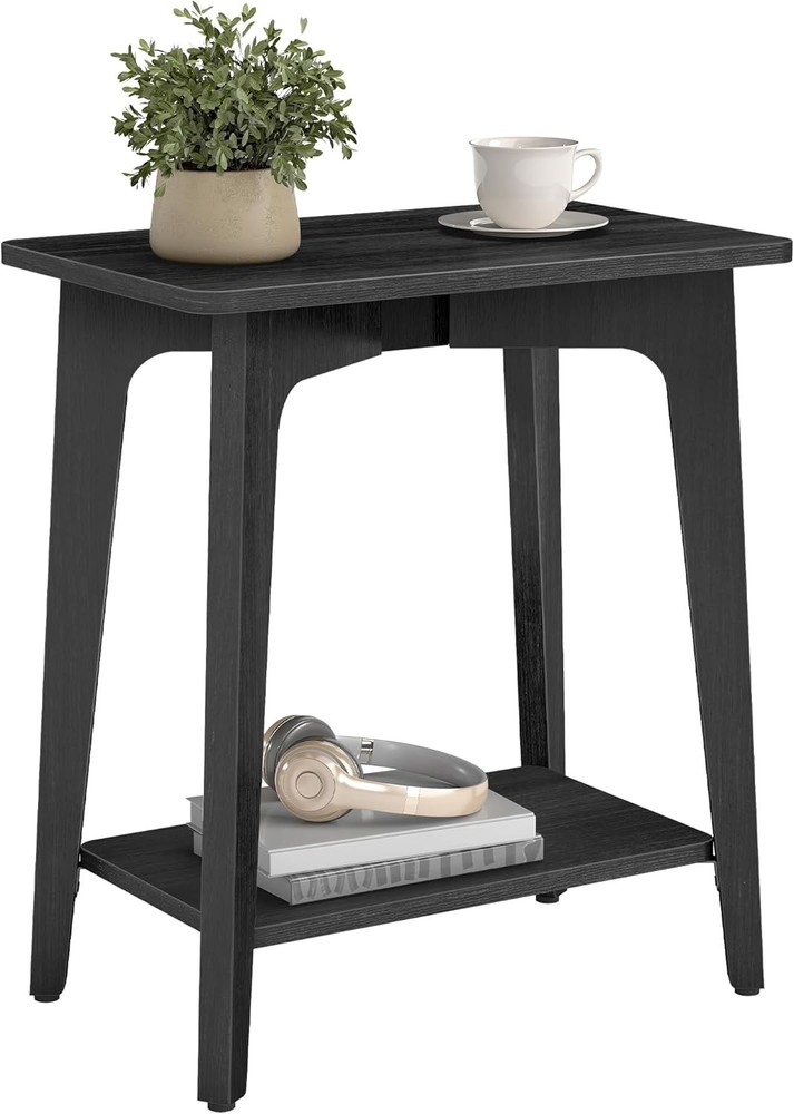 Collection Side Table 2-Tier Small Rectangular End Table 11.8 x 18.9 x