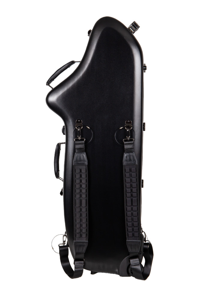 Crossrock Low A Baritone Saxophone Case with Wheels | Polycarbonate Hard Shell