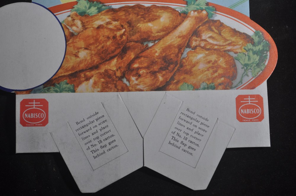 FRYING CAN BE EASY use NABISCO Cracker Meal Store Display