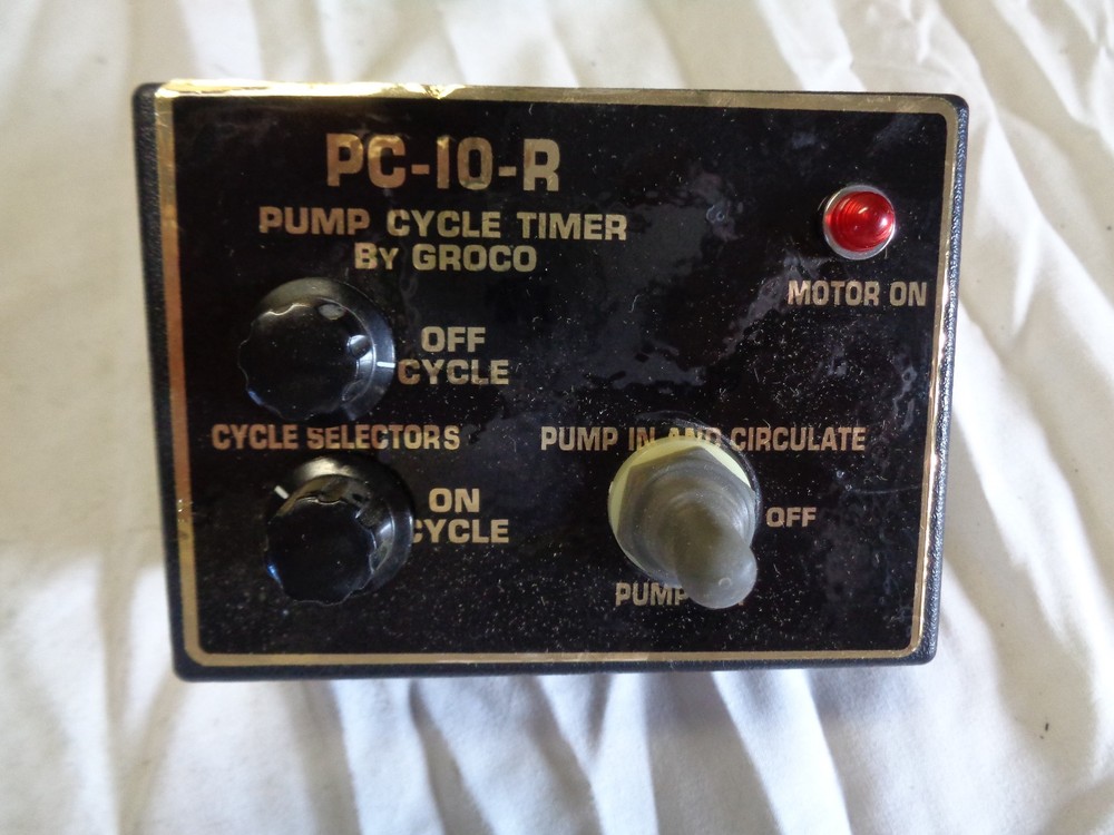 Groco PC-10-R 24 Volt Pump CYCLE Timer BAIT WELL
