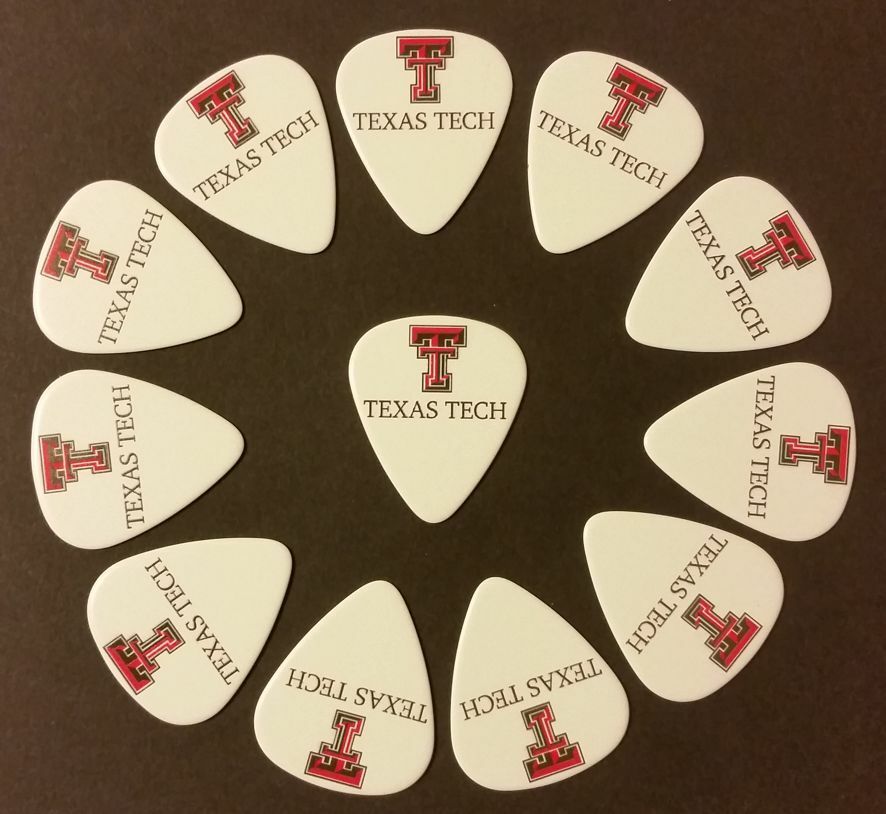 Texas Tech University Logo Guitar Picks (12 picks) - (Buy 2, save 50% on 2nd)