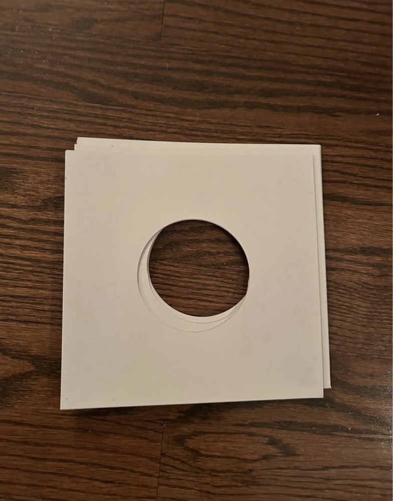 7” Vinyl Record Inner Sleeve And Jacket Bundle Plain White Accessory New