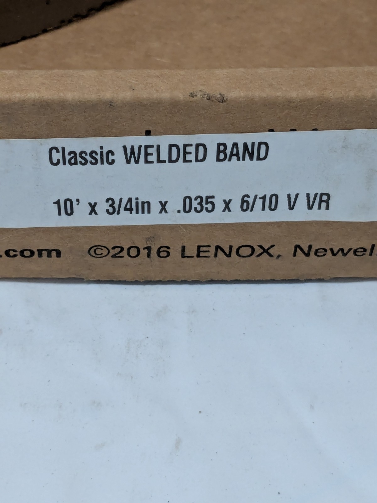Lenox Welded Bandsaw Blade: 10' Long x 3/4" Wide x 6 to 10 TPI 87883CLB103050