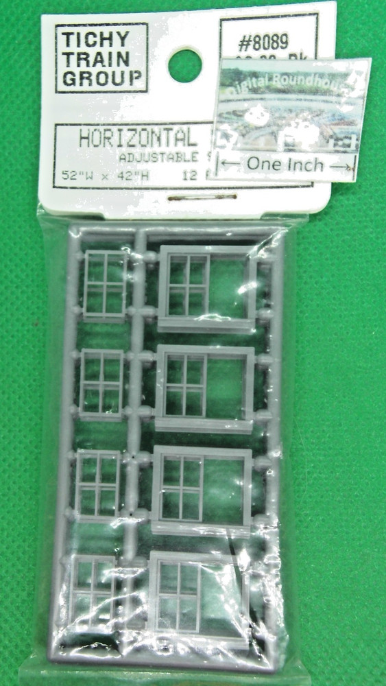 Tichy Train Group #8089 Horizontal Slider Windows, pkg 12 - More Below