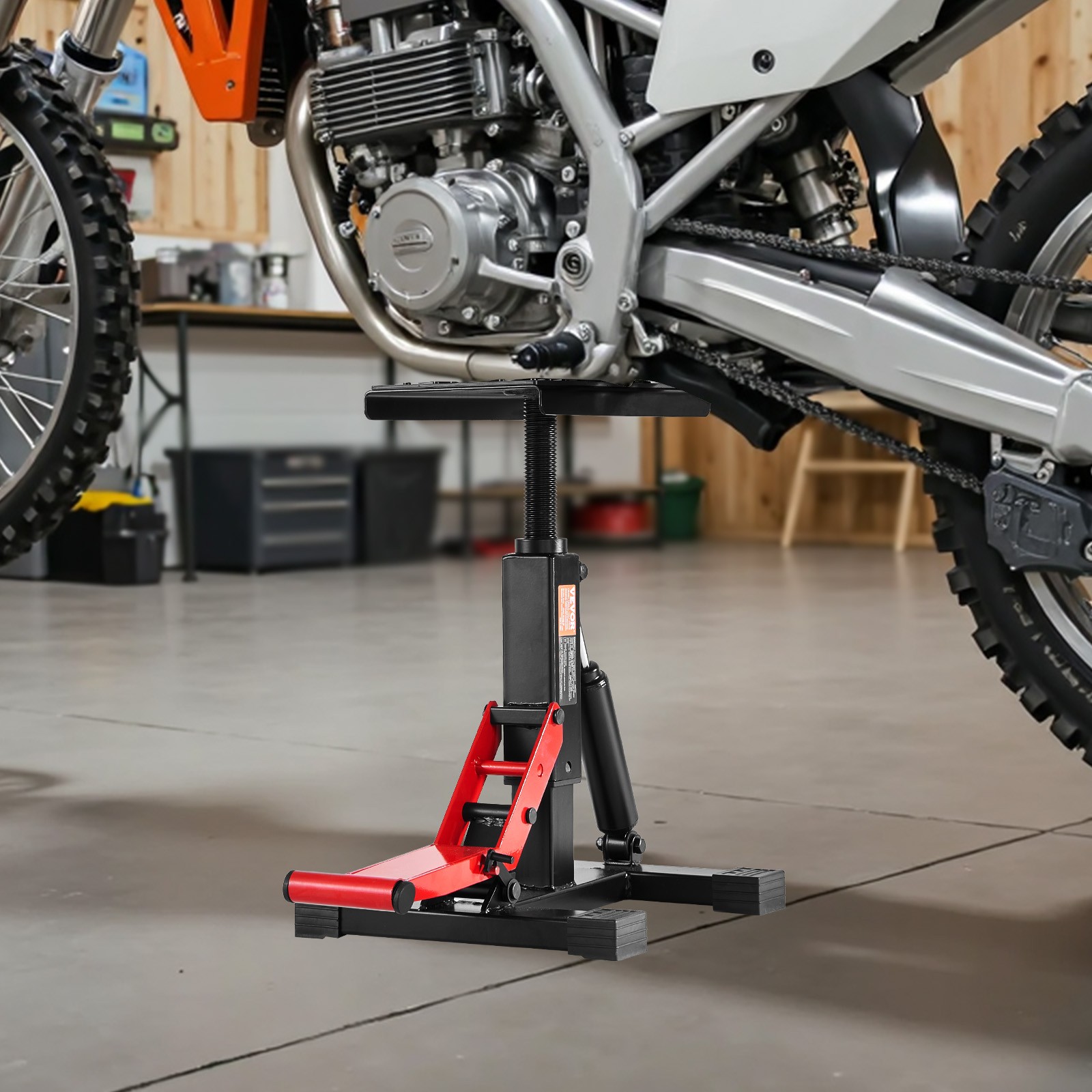 VEVOR Dirt Bike Lift Stand Adjustable Hydraulic Lift Jack for Motorcycle Hoist