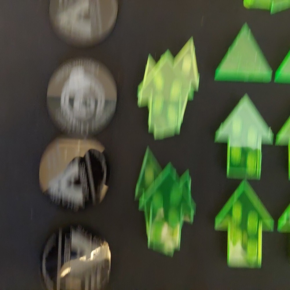 Warhammer 40k Counters Objective Markers Lot - Green Translucent Custom Tool