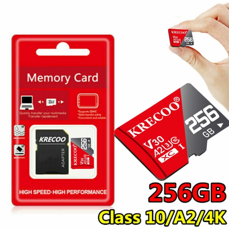 Micro SD Card 64GB 128GB 256GB 1TB Class 10 U3 A2 V30 TF Card Lot High Speed