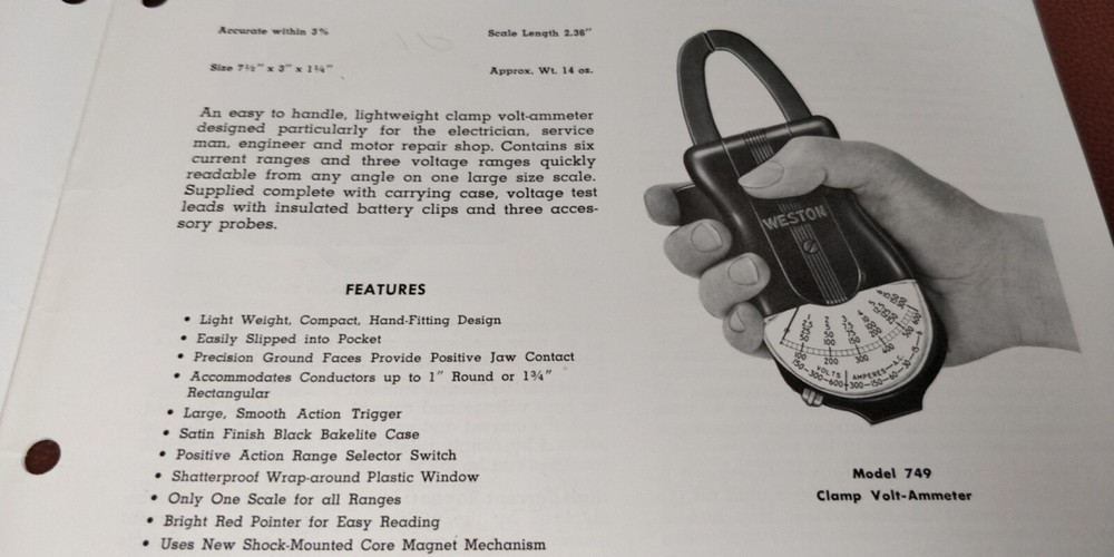 1955 Weston ~ Instruments Catalog R-36-A
