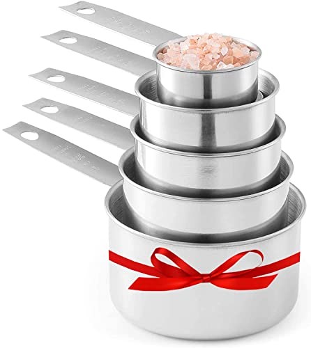 Stainless Steel Measuring Cups, 5 Piece Stackable Measuring Set () 1