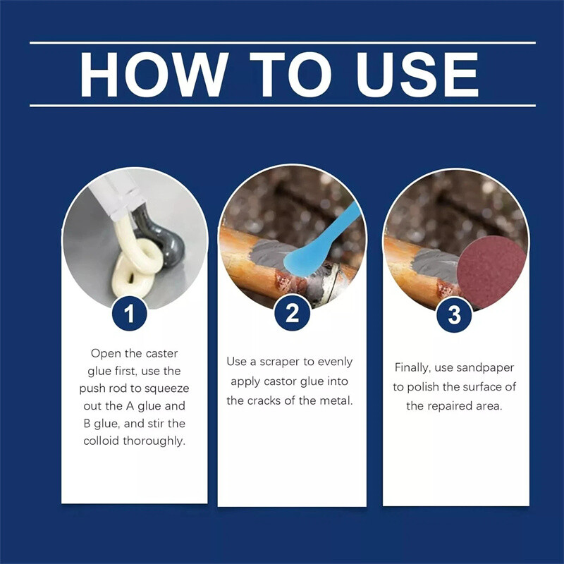 Strong Foundry Glue,Metal Repair Glue, AB Metal Glue Heary Duty Weld 85ml