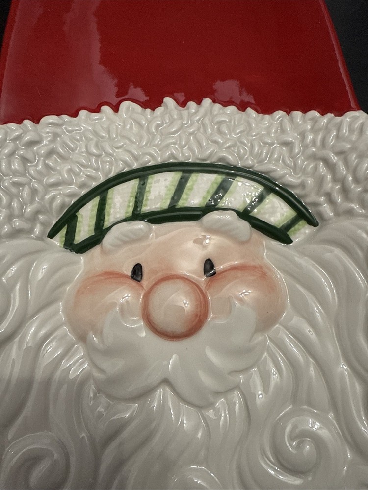 Fitz And Floyd Stocking Stuffers Server 2007 Santa Claus Hat Beard