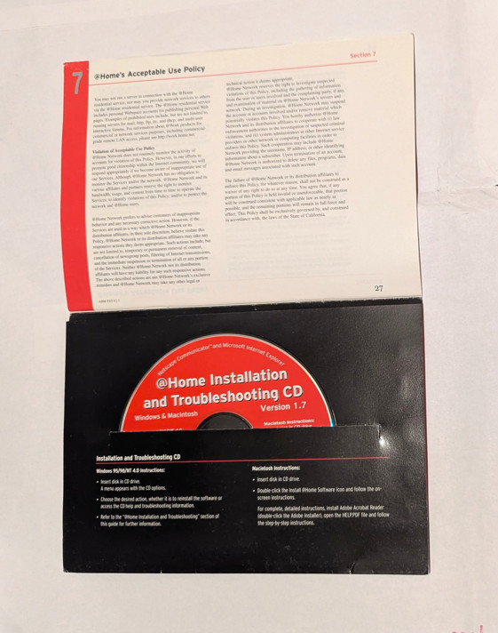 VINTAGE LEGACY Software - Comcast at Home Version 1.7 Installation CD + Guide