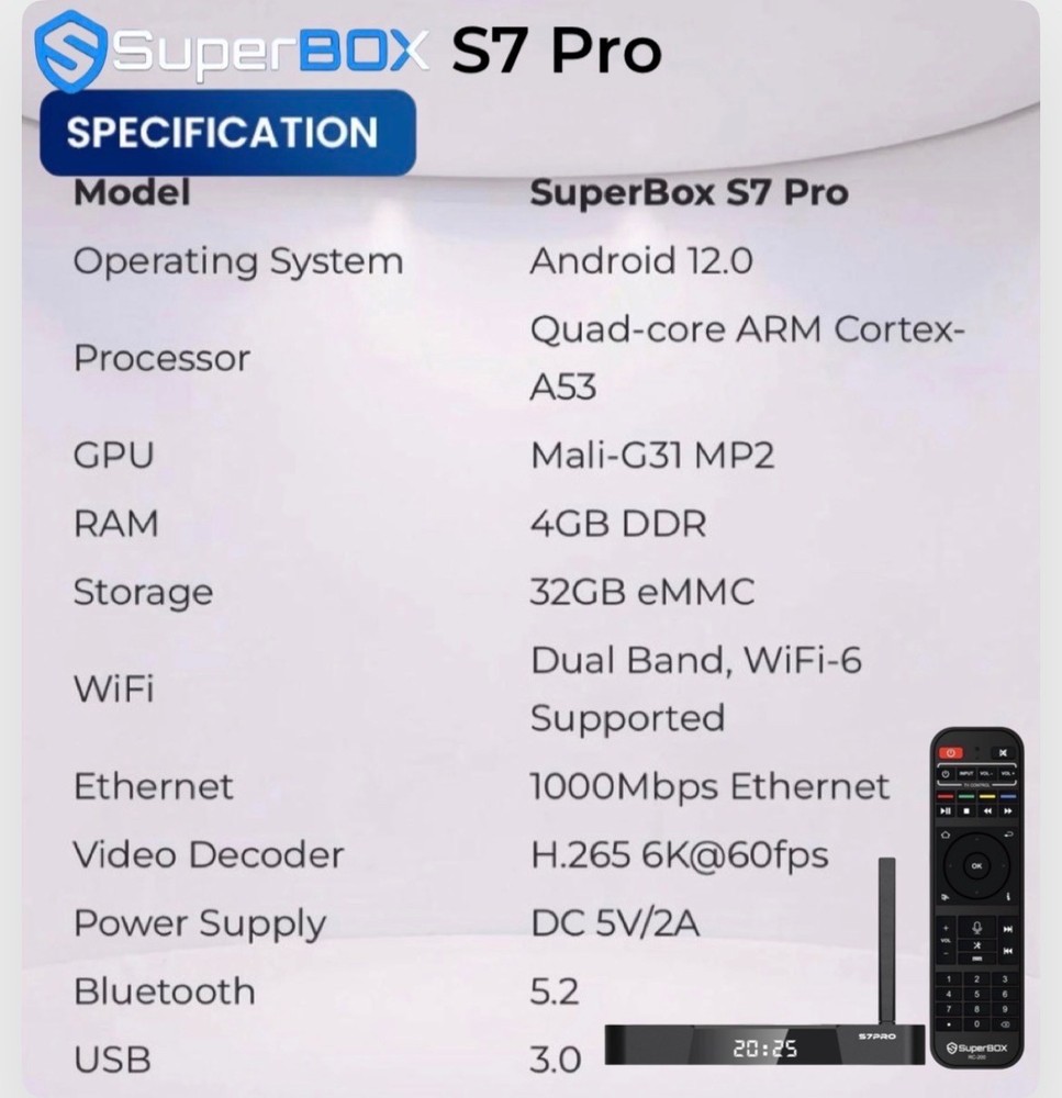 SuperBox S7 PRO Premium Edition Android Streaming Media Player Bundle