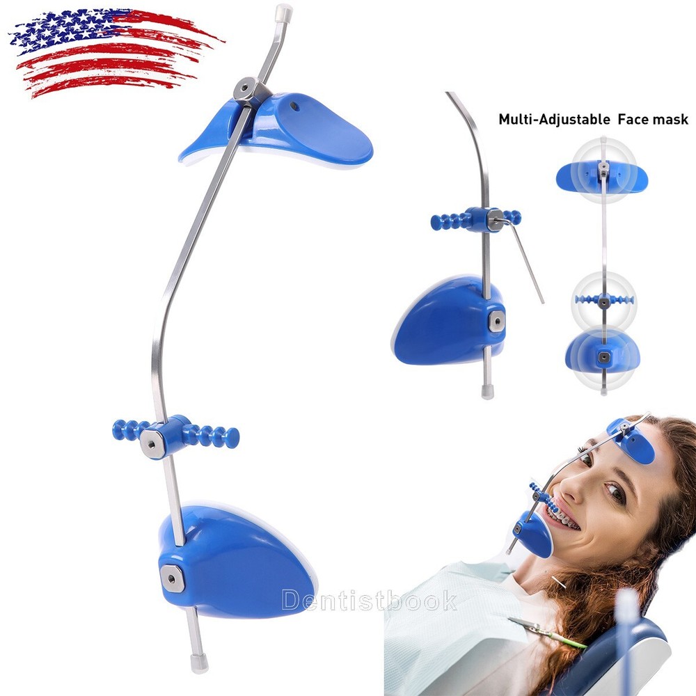 Dental Orthodontic Reverse Pull Headgear Facemask Mascara Adjustable Blue