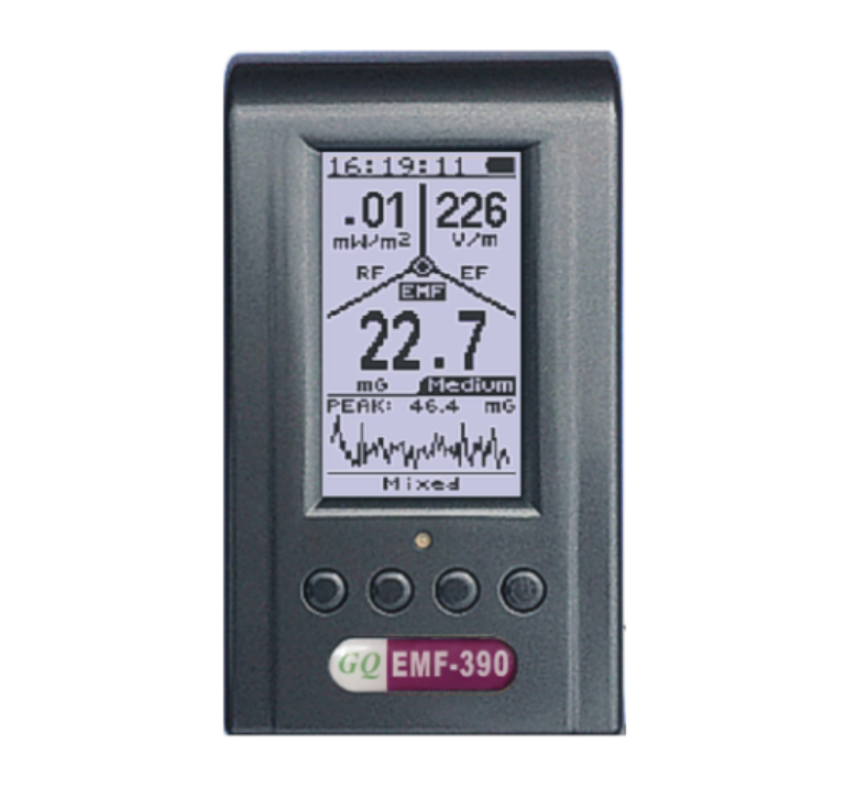 GQ EMF-390 3in1 multi-field Electromagnetic EMF Meter 5G RF Detector Data logger