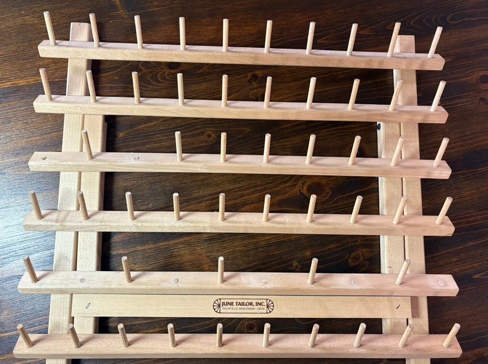 June Taylor Thread Holder and 85 spools Of Thread -See description