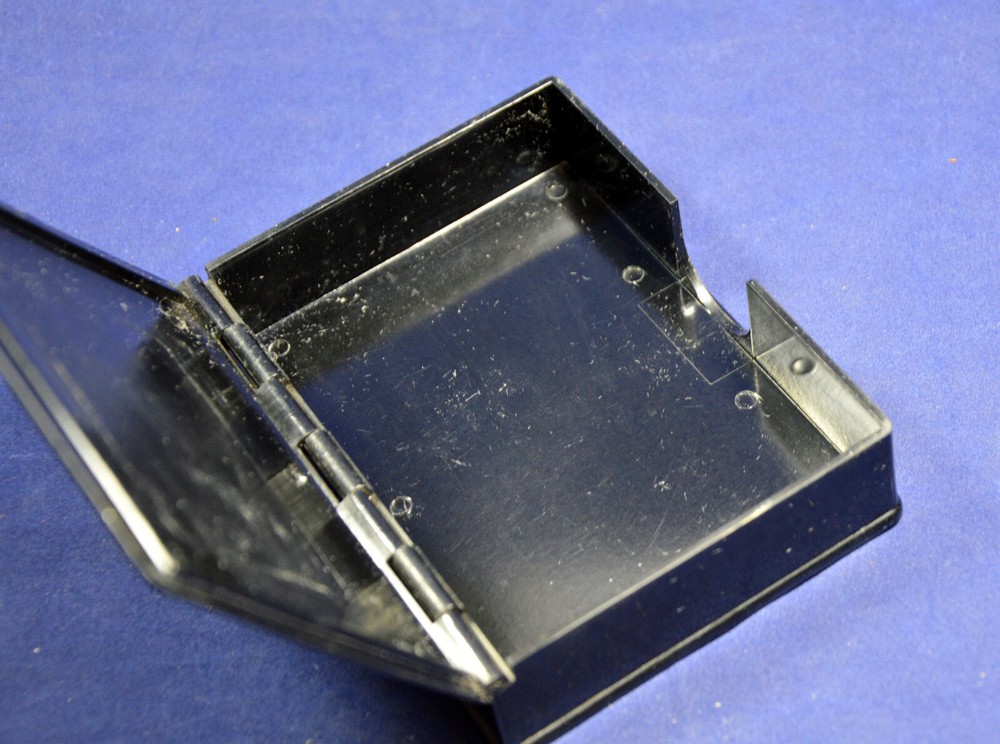 Vintage German Black Bakelite Note Card Holder Case Helit #1