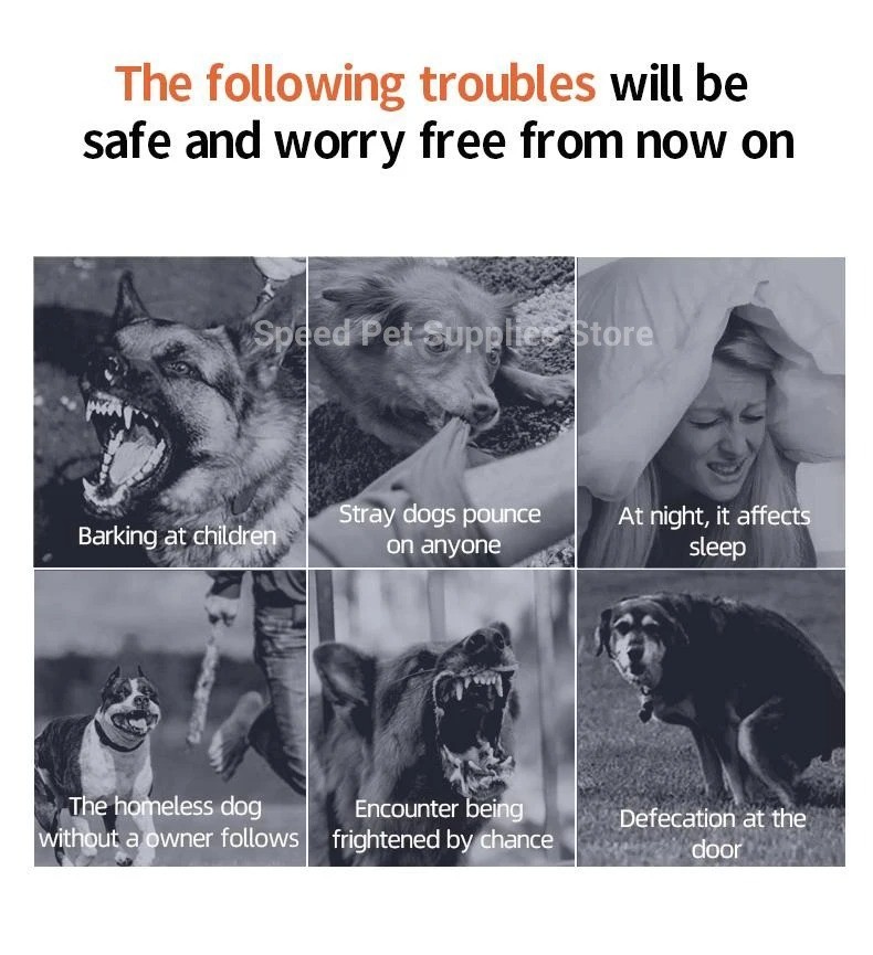 Rechargeable Ultrasonic Dog Bark Control Training Repeller LED Flashlight 🐕