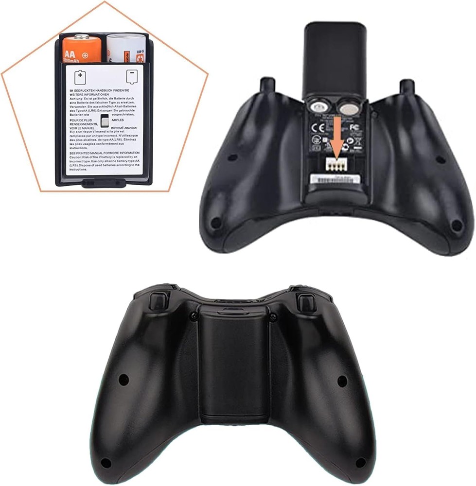 AA Battery Back Cover Case Shell Pack For Xbox 360 Wireless Controller Black Lot