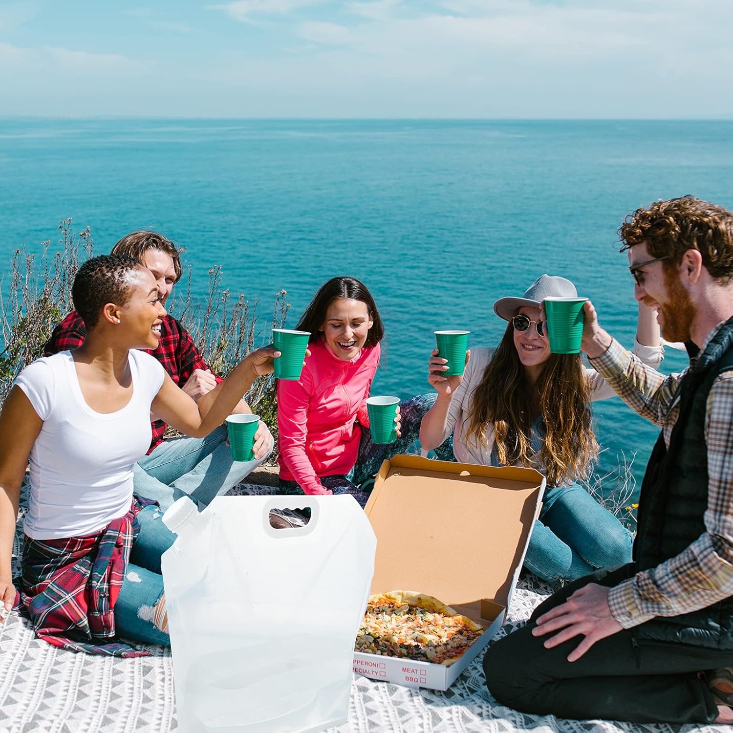 21 Gallons (8 pcs, 2.6 Gallons Each), Water Storage Containers, Foldable Water B