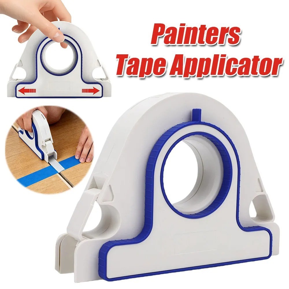 Painter Masking Tape Applicator with Corner Attachment for Window Door Frames