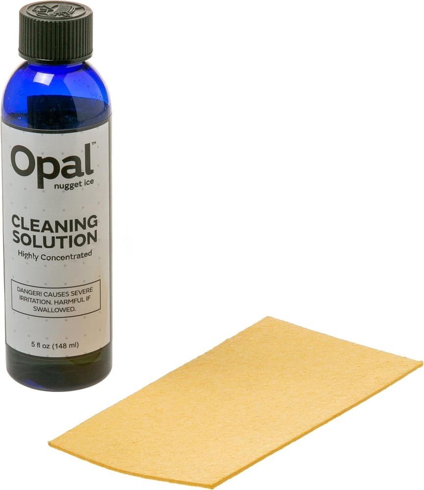 Compact Opal Nugget Ice Maker Maintenance Kit | Odorless 5 oz Solution & Sponge