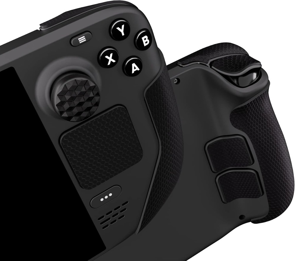 Professional Textured Soft Rubber Pads Handle Grips for Steam Deck LCD & OLED...