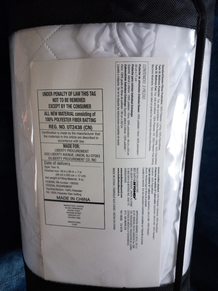 Bed Bug & Allergy Protection Mattress Pad, Mattress Protector & Pillow Protector