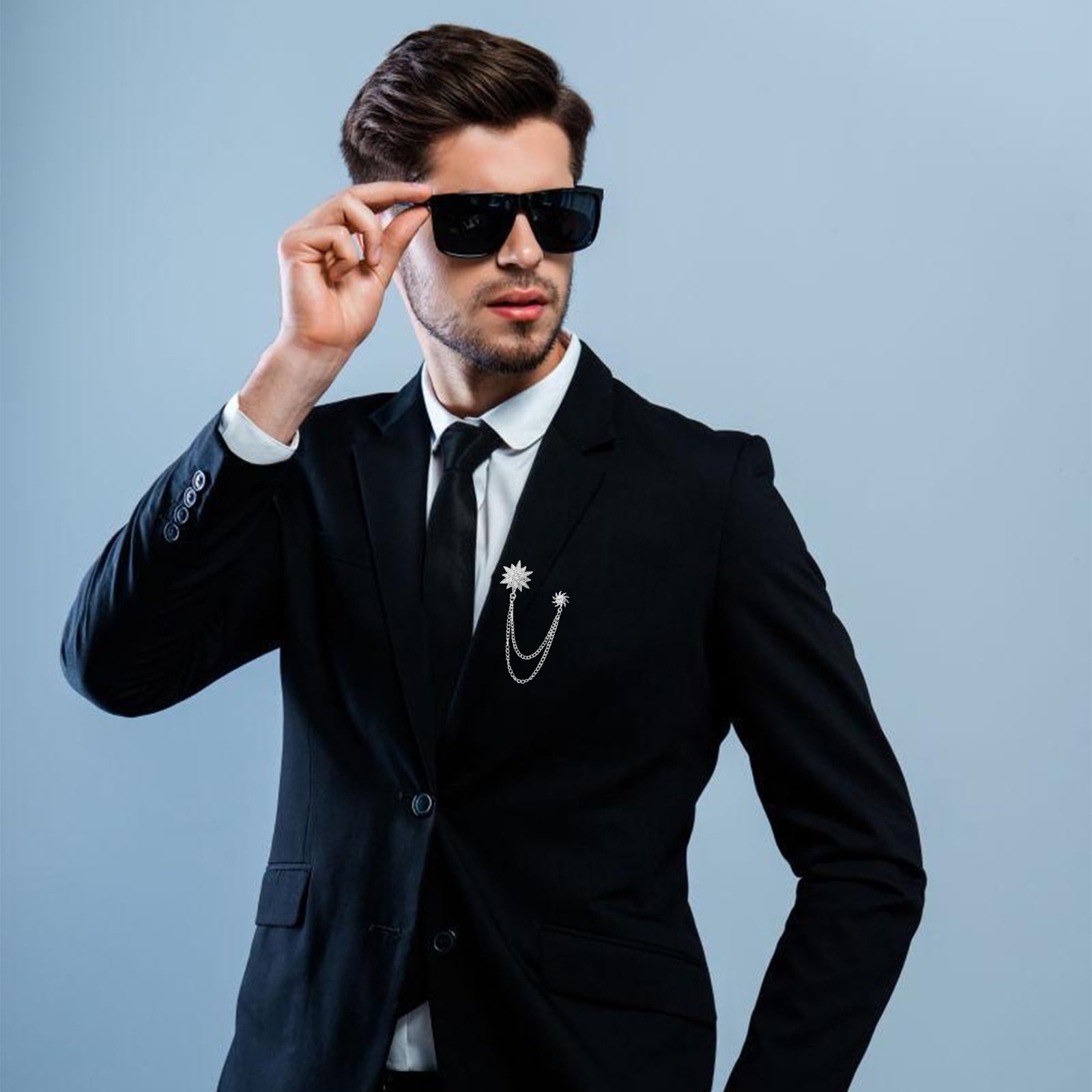 Rhinestone Star Brooch Pin for Women Men Dainty Gold Plated Crystal CZ Snowfl...