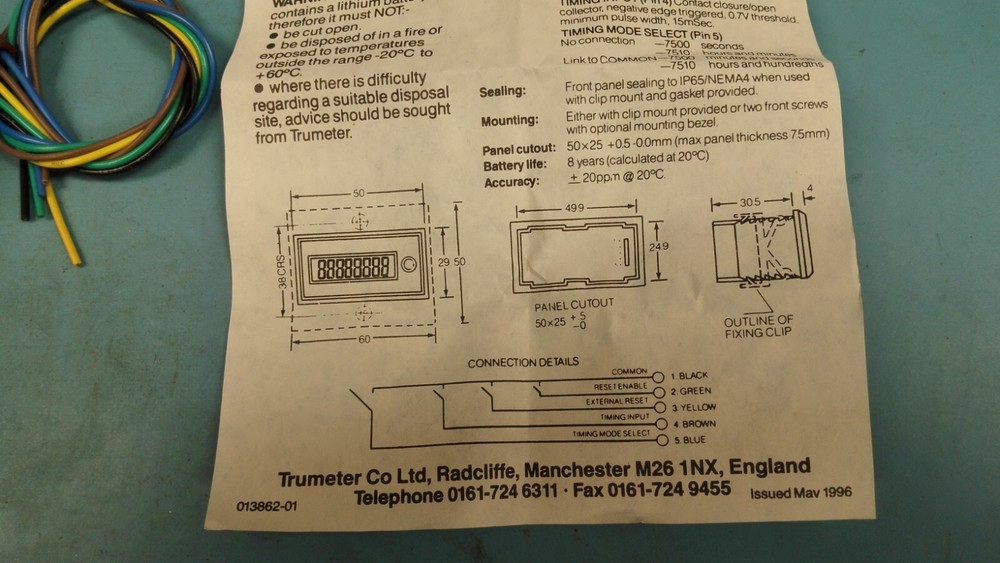 Timer Trumeter 7500 LCD TIMER (N.O.S.)