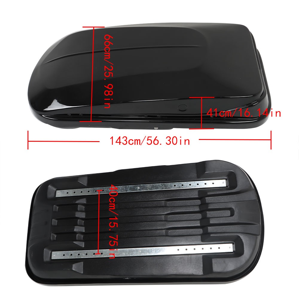 Labwork 2Key 14 ft³ Car Top Cargo Carrier Vehicle Roof Luggage Storage Box