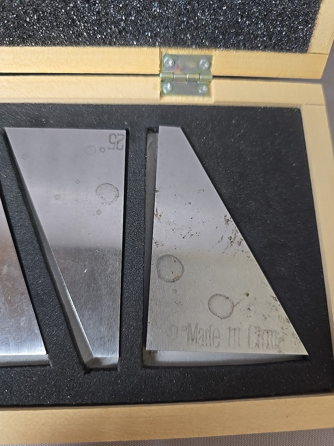 Machinist Angle 10 Piece Block Set Cbl0306 1-30d W/ Wooden Case