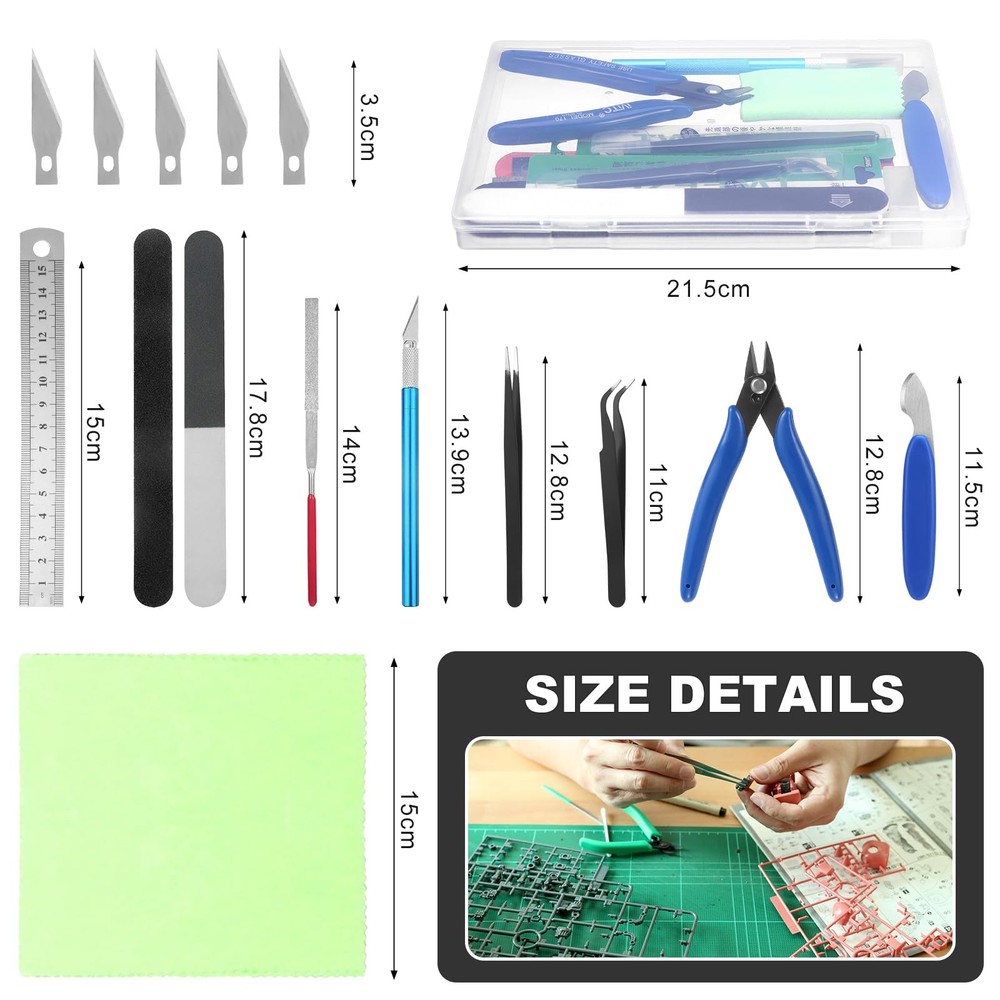 11PCS Model Kit Tools, Gundam Model Tool Kit, Hobby Building Tools Kit for Gu...
