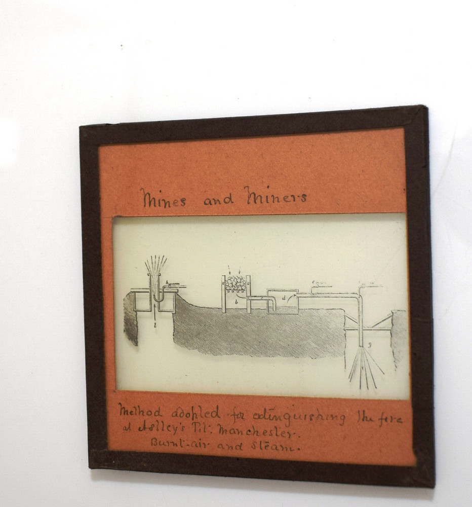 COAL MINING ASTLEY DEEP PIT FIRE MANCHESTER NO2 C1875 Magic Lantern Slide