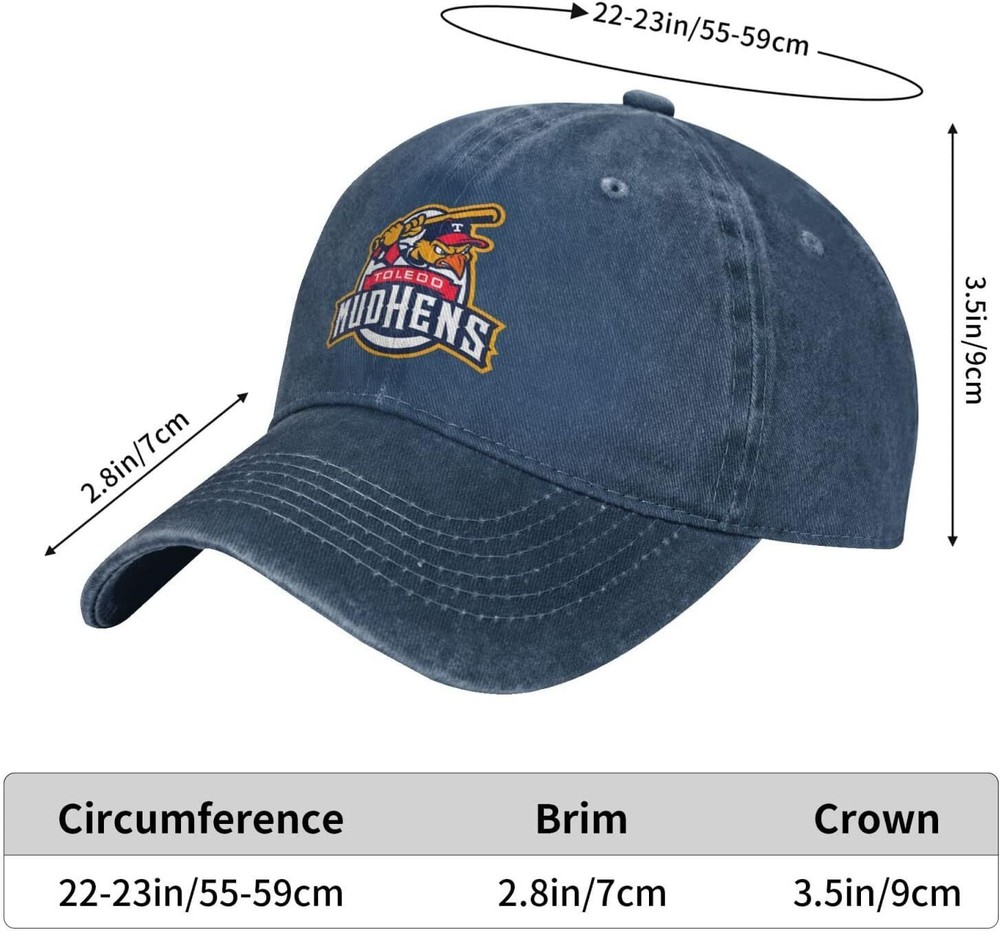 Toledo Mud Hens Hat Adjustable Personalized printed unisex baseball cap