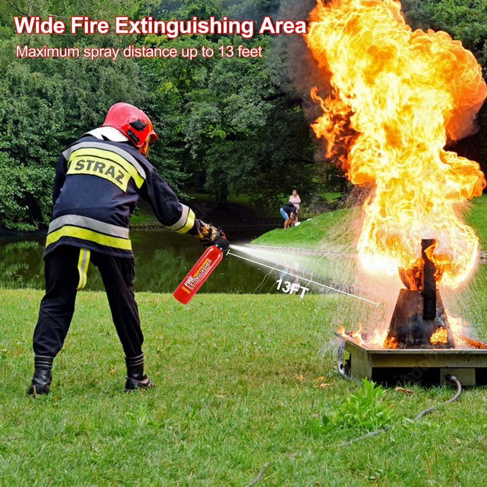 Fire Extinguishers with Mount Bracket 1 Pack Small Portable Fire Extinguishe...