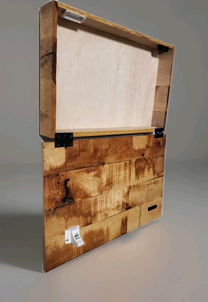 RUSTIC Concealed Handgun Wall Mount Cabinet/ Hidden Lock