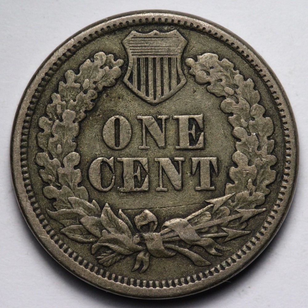 1862 Indian Head Cent Penny VF E147 URL