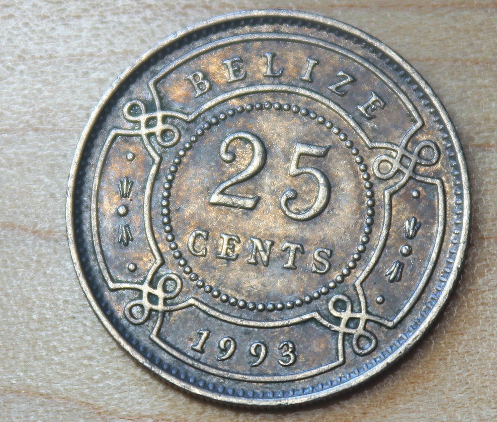1993 Belize 25 Cents