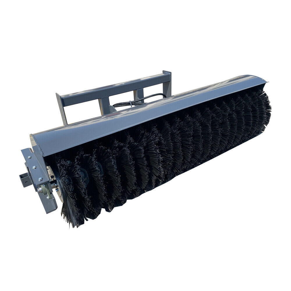 72" Hydraulic Skid Steer Broom Attachments Angle Sweeper Loaders Angle Brooms