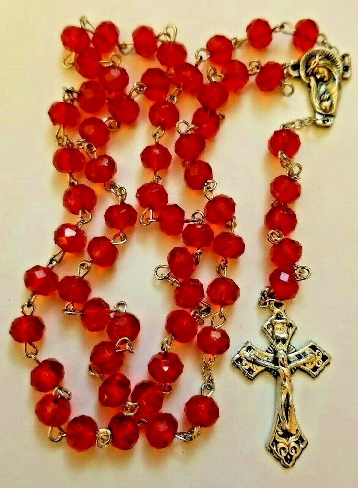 Catholic ROSARY PRAYER beads the Crucifix From ITALY