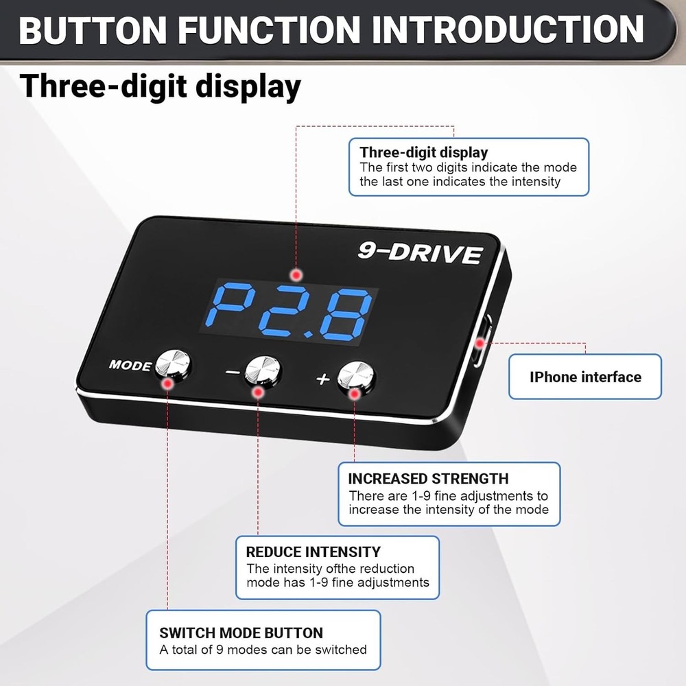 Throttle Response Controller 9 Drive Mode, 9 Drive Throttle Controller Automo...
