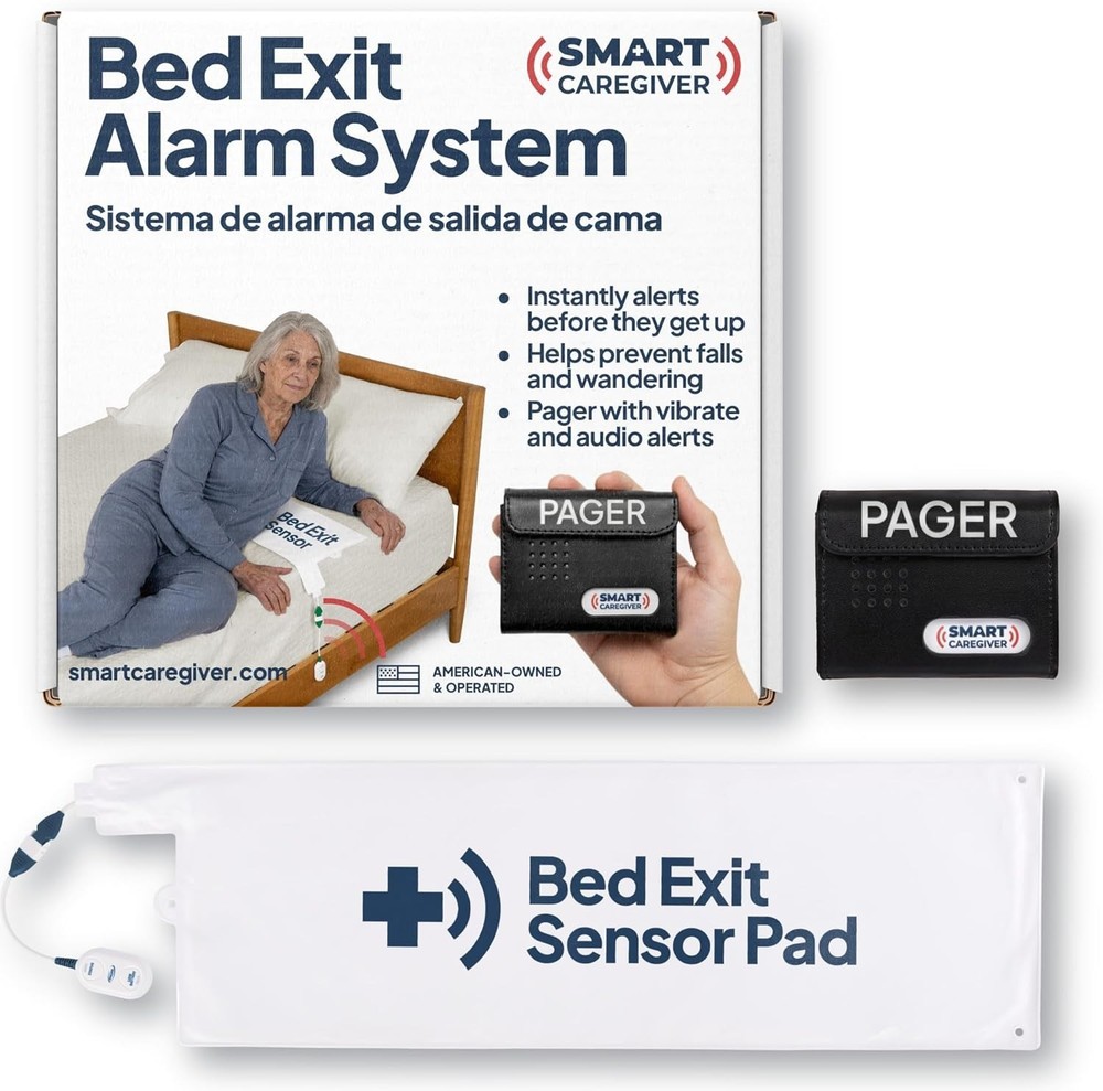 Fall Prevention Bed Exit Alarm - Wireless Pager & Sensor Technology Included