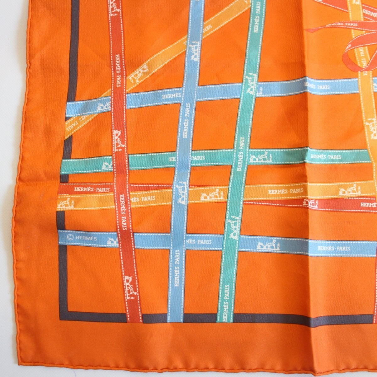 Hermès Carre Gavroche 45 Silk Scarf Orange