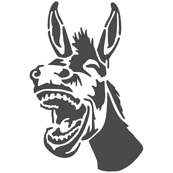7"x10" Clear Plastic Stencil - Donkey Mule (SC843)*****